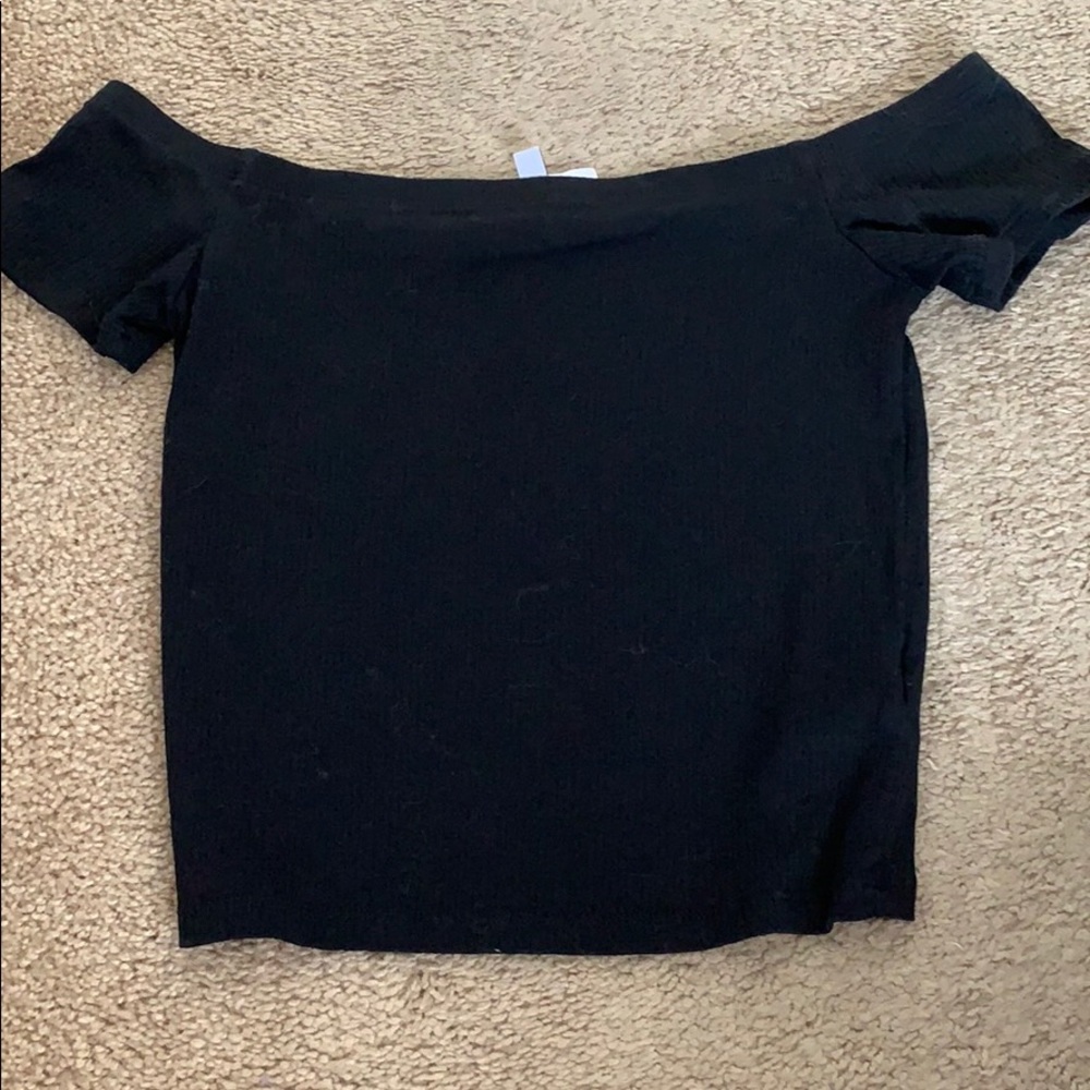 Black off the shoulder shirt from H & M